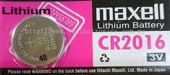 MAXELL, 3 VOLTS LITHIUM BATTERY, SIZE CR2016