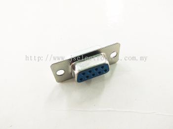 D-SUB 9 WAY SOCKET PCB ( BLUE ), FEMALE