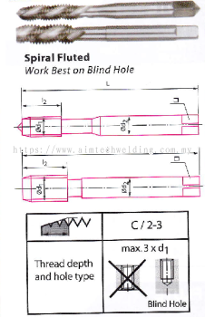 JIS METRIC SPIRAL FLUTED MACHINE/HAND TAP