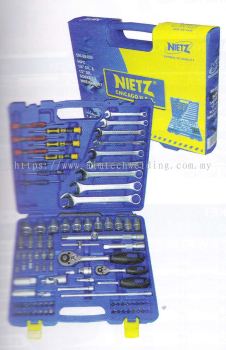 94PCS 1/4" DR.& 1/2" DR. MASTER COMBINATION SOCKET, BITS, S/DRIVER, COMBINATION WRENCH SET