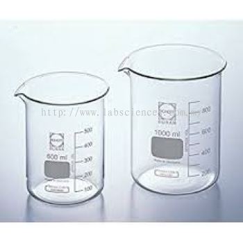 Duran Beakers, Low Form with Graduation and Spout, with Retrace Code