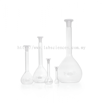 Duran Volumetric Flasks, Class A, with PE Stopper