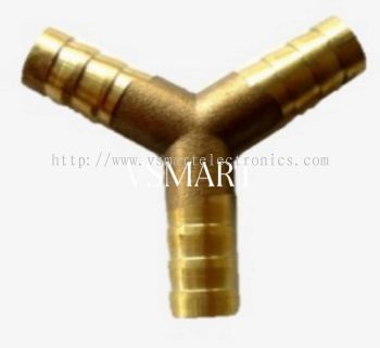 BRASS PIPE FITING Y SHAPE 3WAY HOSE BARB 