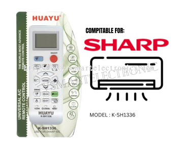 HUAYU K-SH1336 SHARP UNIVERSAL AIRCOND REMOTE CONTROL FOR SHARP