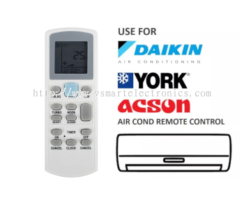 REPLACEMENT FRO ACSON YORK DAIKIN AIR COND AIR-CONDITIONER REMOTE CONTROL