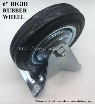 RIGID RUBBER WHEEL 6" 