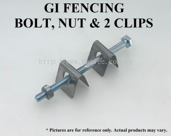 GI FENCING (BOLT, NUT AND 2 CLIPS)