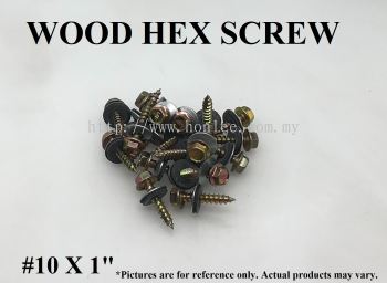 WOOD HEX SCREW #10 X 1"