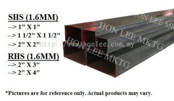 SQUARE HOLLOW COLD ROLLED / MILD STEEL SECTION (SHS) [1.6MM X 1 1/2" X 1 1/2"] 