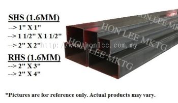 SQUARE HOLLOW COLD ROLLED / MILD STEEL SECTION (SHS) [1.6MM x 1" X 1"] 