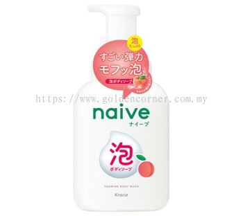 Naive Foaming Body Wash Jumbo (peach leaf extract)-500ml