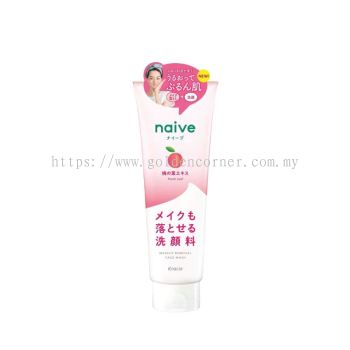 Kracie Naive Makeup Removal Face Wash 200g - Peach Leaf