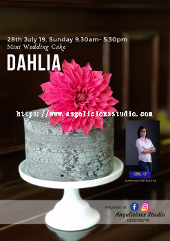 Mini Wedding Cake Dahlia Gumpaste