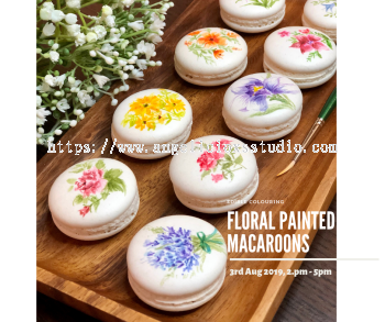 Floral Painted Macaroons