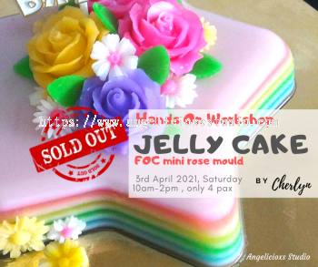 Rainbow Colour Jelly Cake
