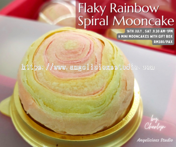 Flaky Rainbow Spiral Mooncake Workshop