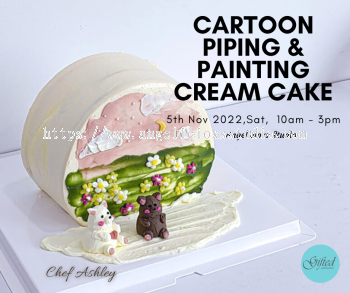 Cartoon Piping and Painting Cream Cake