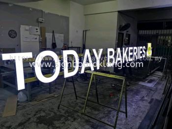 Today Bakeries 3D LED Box Up Signage In Klang Utama