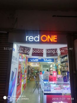 red one network sdn bhd 3D LED conceal box up lettering signage at sunway subang jaya