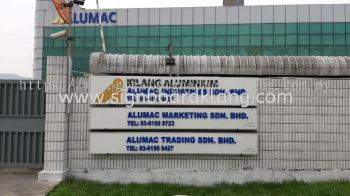 Alumac Normal Metal G.I Signboard at Sungai Buloh Kuala Lumpur