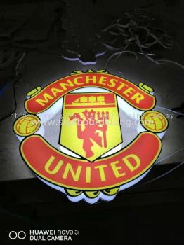 Manchester United LED Frontlit Acrylic Box Up Signage at Klang
