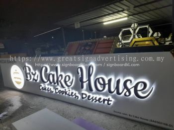 Bz Cake House 3D EG Box Up LED Backlit Lettering Signage At Klang Selangor