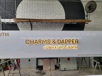 Charms & Dapper Stainless Steel Box Up LED Backlit Lettering Signboard At Damansara Perdana Selangor