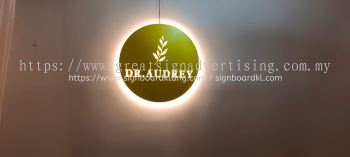 Dr Audrey Indoor Stainless Steel Box Up LED Backlit Signage At Kuala Lumpur