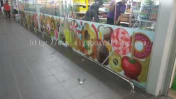 Fantasy Jungle Food Glass Sticker - install at Seremban 