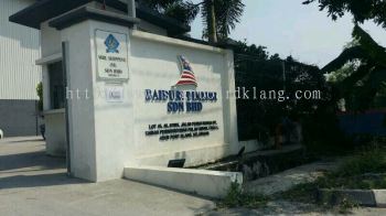 Baiduri Dimensi Sdn Bhd - factory Sigange EG box up lettering - at Port Klang