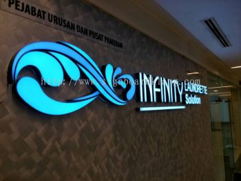 Infinity Laundrette Solution 3D LED conceal signage at Viva home Kuala Lumpur