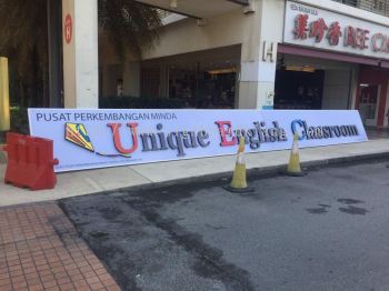 Unique English Class 3D LED conceal  Box up lettering signboard at Puchong  setia Walk 