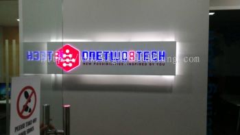 One Two 8 Tech 3D LED signage led front backlit Eg Box up at bukit tinggi klang