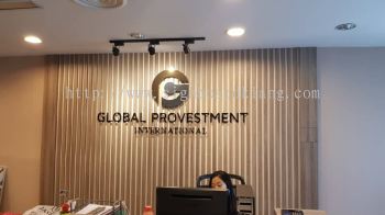 Global Provestment 3D Stainless steel box up lettering signage at Petaling jaya Kuala Lumpur kl