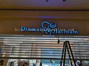 Diamon platinum 3D led conceal box up lettering Front Lit signage at Setia City Mall setia alam klang