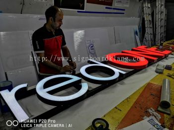 Red One Network Sdn Bhd 3D Led Channel box up lettering signage at klang utama