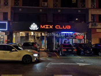 Mix Club 3D LED Box Up RGB Color lettering at Subang jaya SS 2 kuala Lumpur