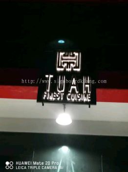 Tuah finest 3D Eg box up led backlit lettering acrylic Signage design at bangsa Kuala Lumpur