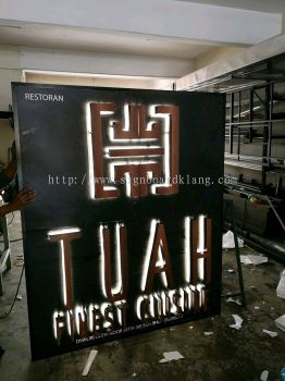 Tuah finest 3D Eg box up led backlit lettering acrylic Signage design at bangsa Kuala Lumpur