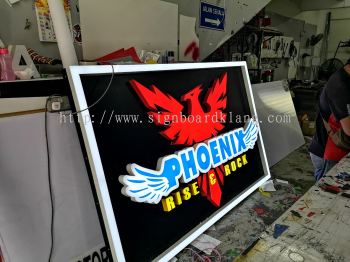 Phoenix Rise & Rock Pub 3D led channel box up led signage signboard at Petaling jaya Kuala Lumpur 
