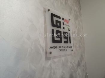 Acrylic posted frame indoor signage at Kuala Lumpur and klang 