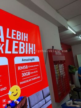 red one indoor Led frabic light box signage signboard at Kuala Lumpur and klang