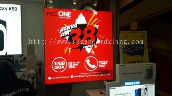 Red one network indoor LED fabric light box signage signboard at shah alam  