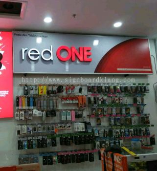 Red one 3D led channel box up lettering signage at giant kampung jawa klang