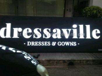 Dressaville 3D LED channel box up lettering signboard signage at kuchai lama Kuala Lumpur