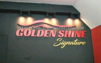 Golden shine indoor 3D box up lettering signage 