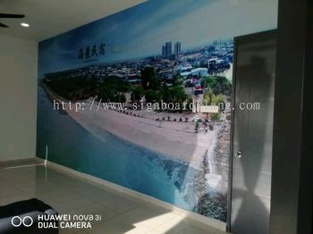 villa chee resort wallpaper sticket signage signboard at sekinchan