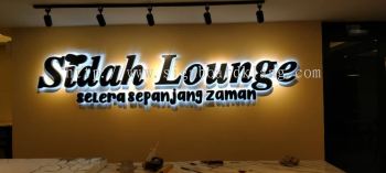 sidah loungh eg box up 3d backlit lettering indoor signage signboard at klang kuala lumpur shah alam puchong damansara kepong 
