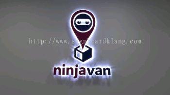ninja van 3d led backlit eg box up logo lettering indoor signage signboard at kepong subang jaya klang shah alam 