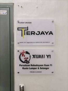 Indoor Acrylic With Sticker Printing Custom Made Signage At Kuala Lumpur 